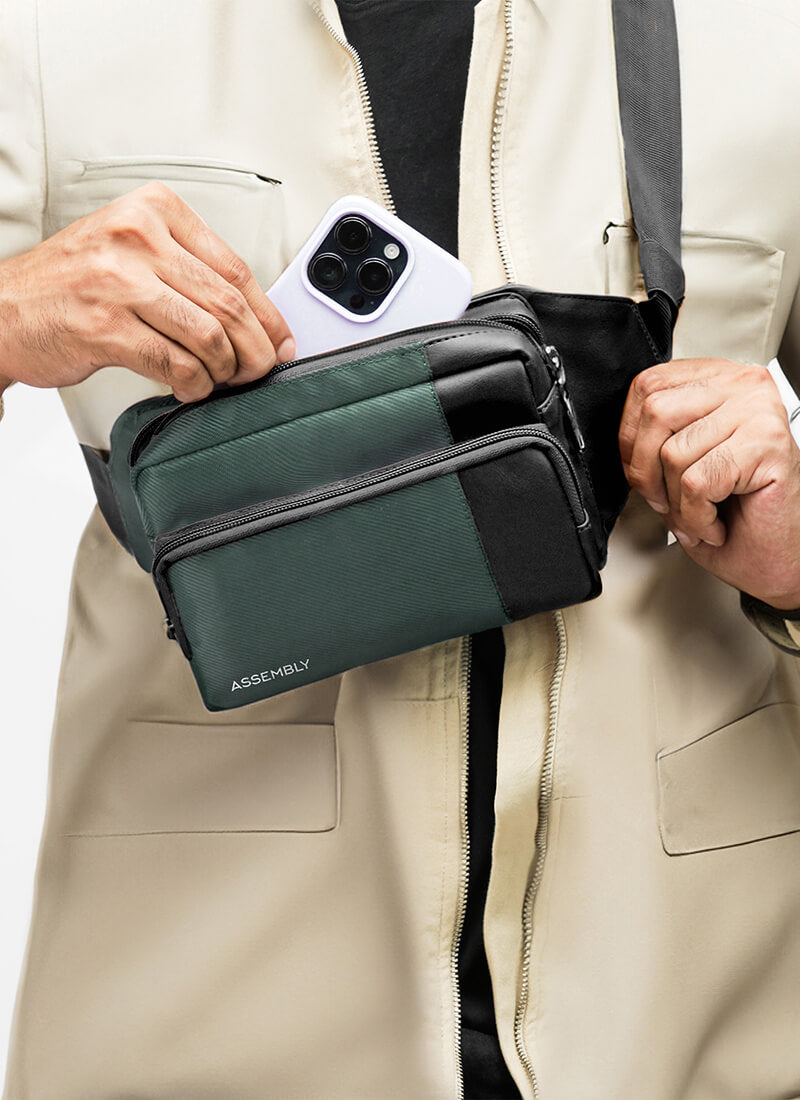 Echo+Flux Combo | Green | Laptop Backpack with Fanny Pack