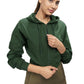 Women’s Cropped Hoodie – Organic Cotton (Pine Green)