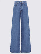 Ocean Blue Wide Leg Jeans Stylish Wodrobe