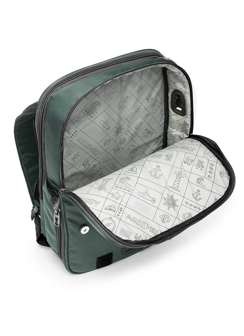 Echo+Flux Combo | Green | Laptop Backpack with Fanny Pack
