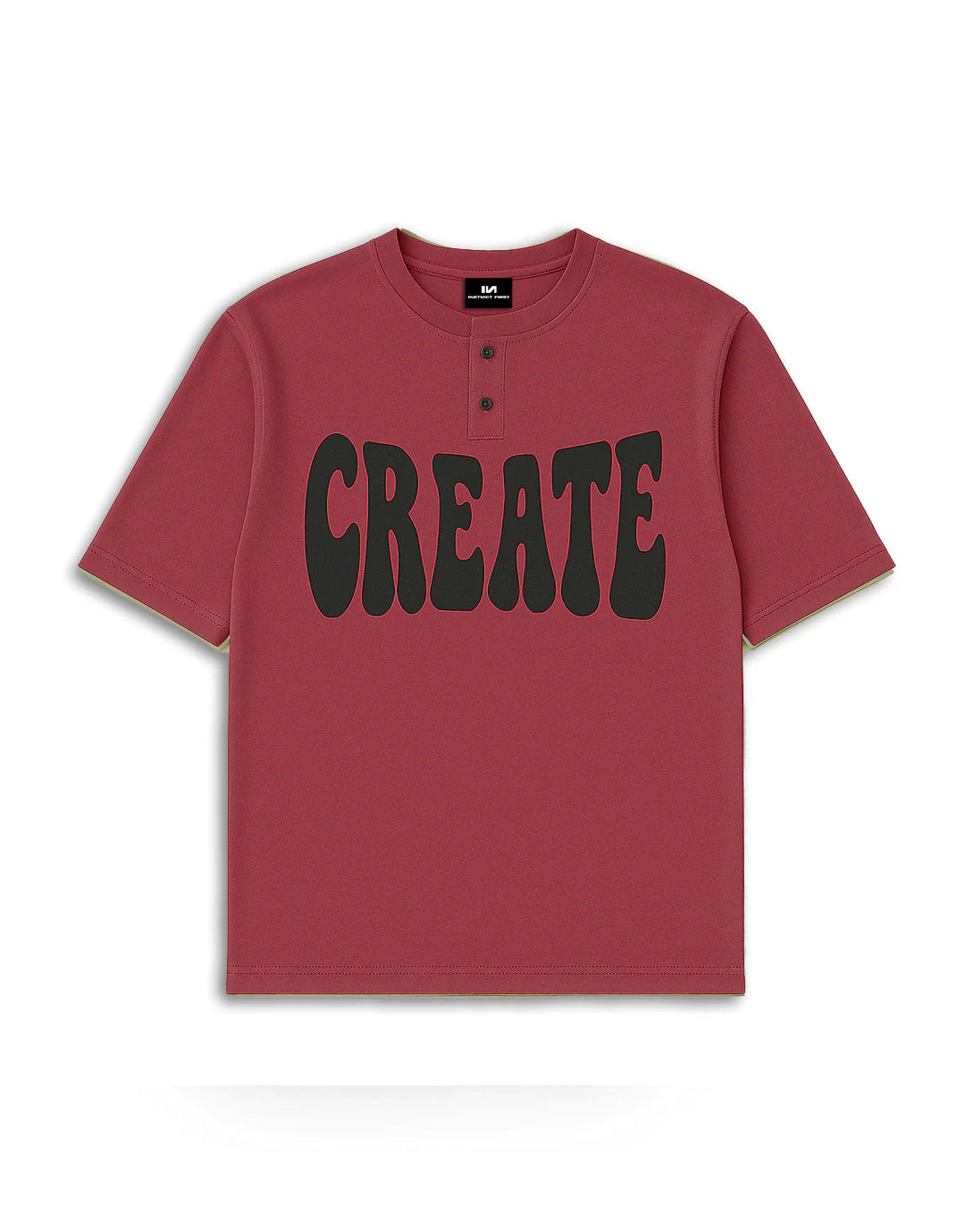 Oversized T-shirt - Onion Red Inverted Polaroid