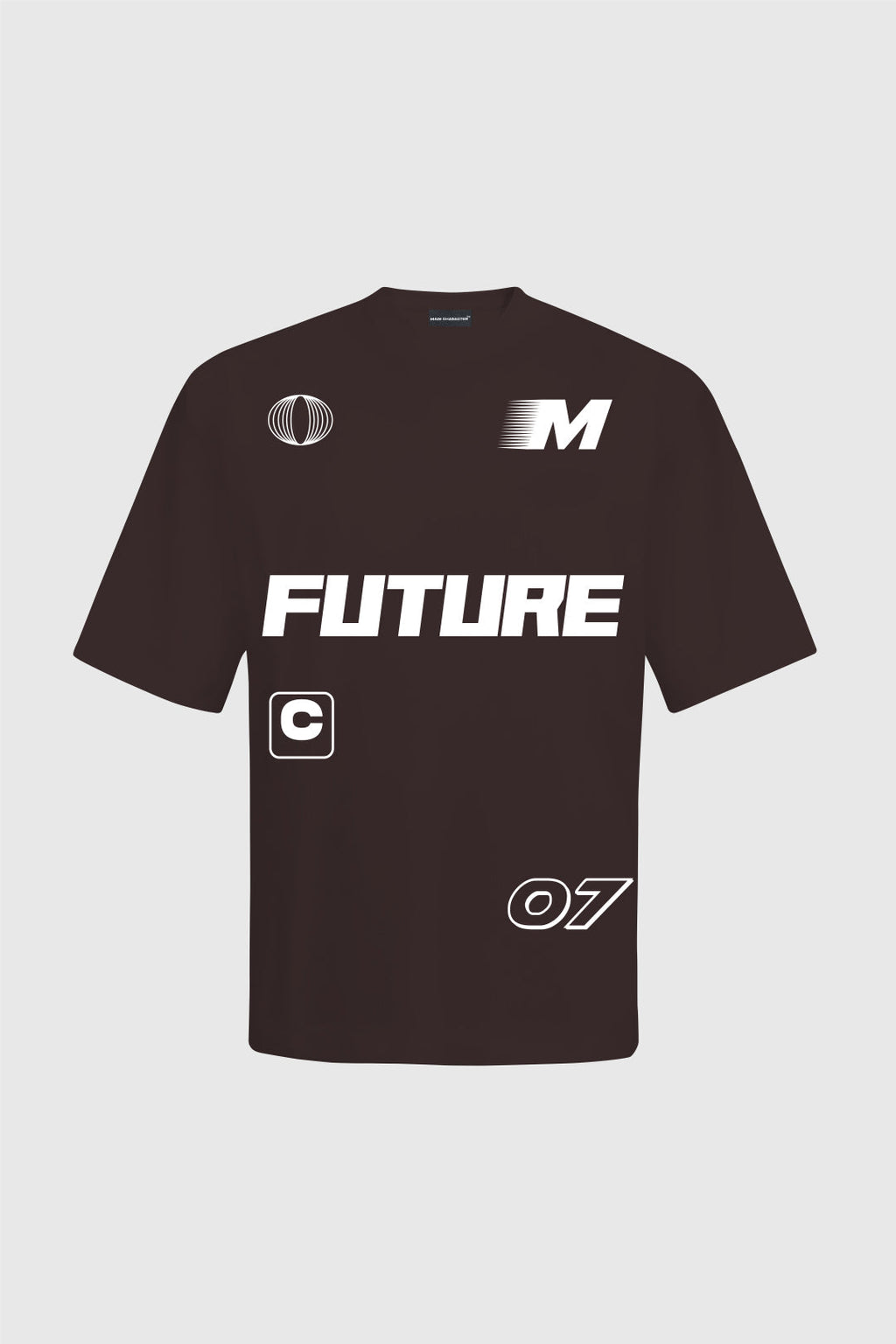 Future Heavyweight Oversized Brown T-Shirt Main Character