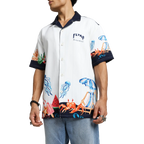 Vacay Club Half-Sleeves Printed White Shirt FLYAF