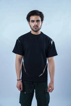 Unisex Black Round Neck Rager T-Shirt Kreflct