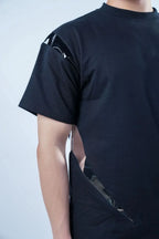Unisex Black Round Neck Rager T-Shirt Kreflct