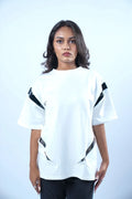 Unisex White Round Neck Rager T-Shirt Kreflct