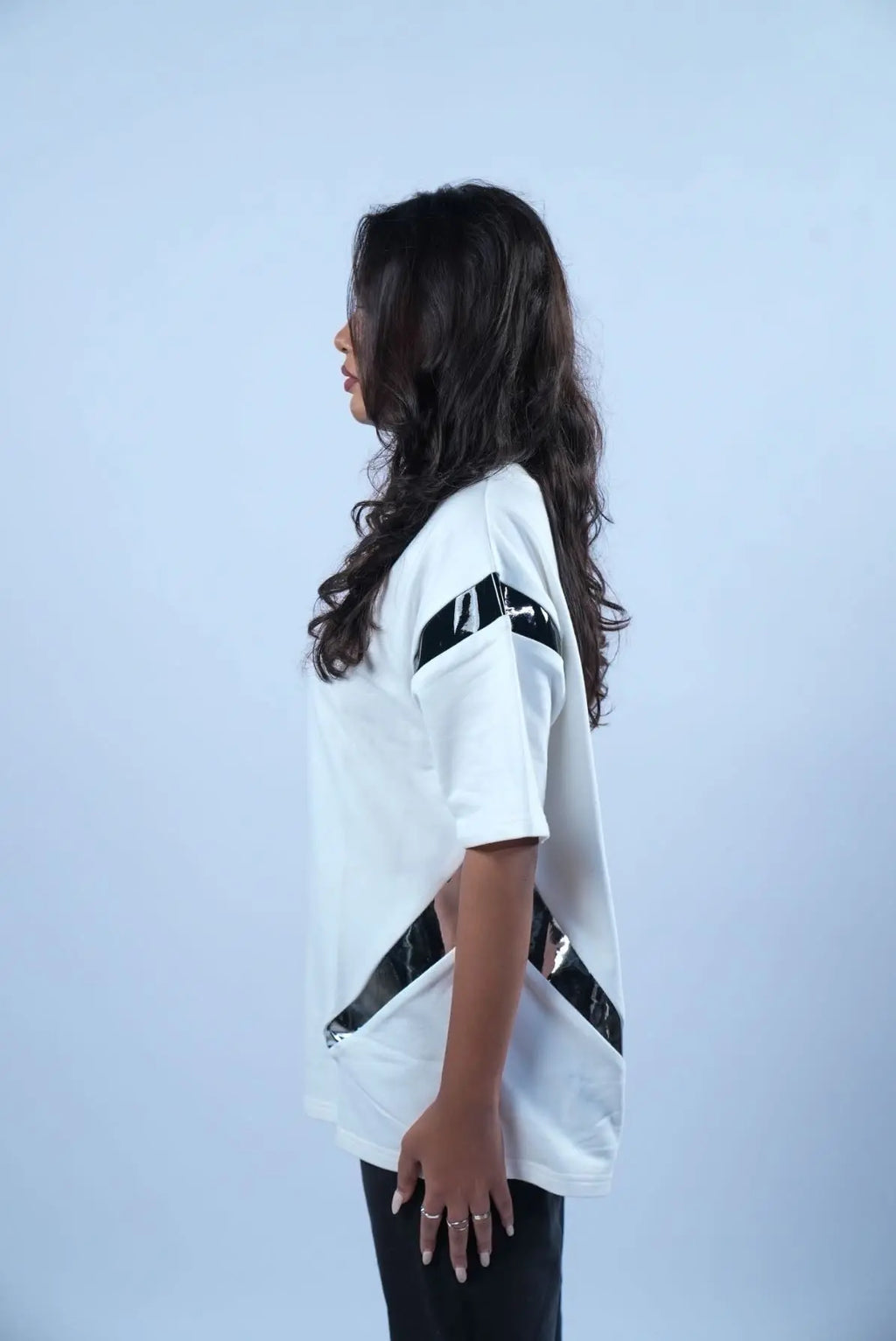 Unisex White Round Neck Rager T-Shirt Kreflct