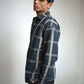 Checkered Shacket -Navy