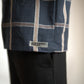 Checkered Shacket -Navy
