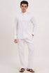 Men’s White Co-ords set Classic Comfort in a Luxe Linen Blend - Adam Spirit
