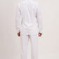 Men’s White Co-ords set Classic Comfort in a Luxe Linen Blend - Adam Spirit