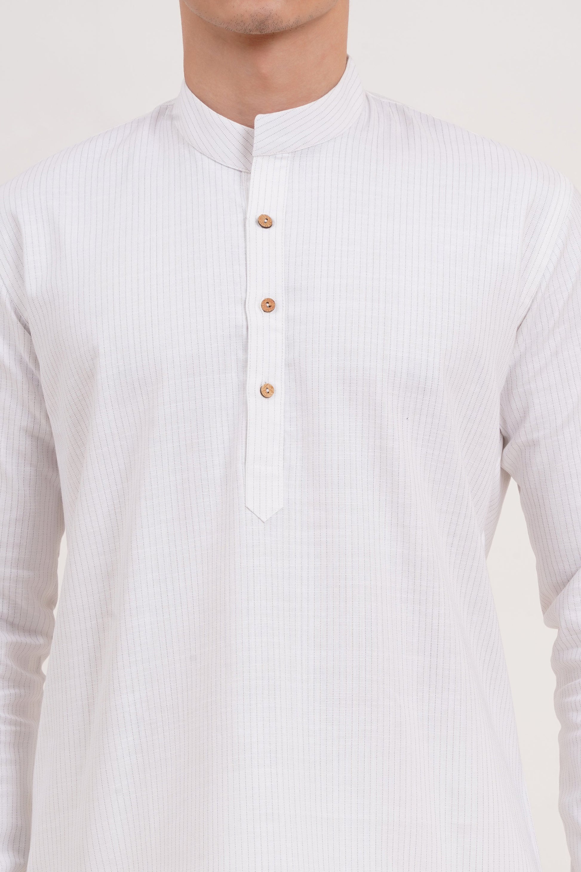 Men’s White Co-ords set Classic Comfort in a Luxe Linen Blend - Adam Spirit