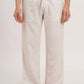 Men’s Warm Ivory Linen Blend Co-ords set Breathable & Stylish Two-Piece Outfit - Adam Spirit
