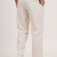 Men’s Warm Ivory Linen Blend Co-ords set Breathable & Stylish Two-Piece Outfit - Adam Spirit