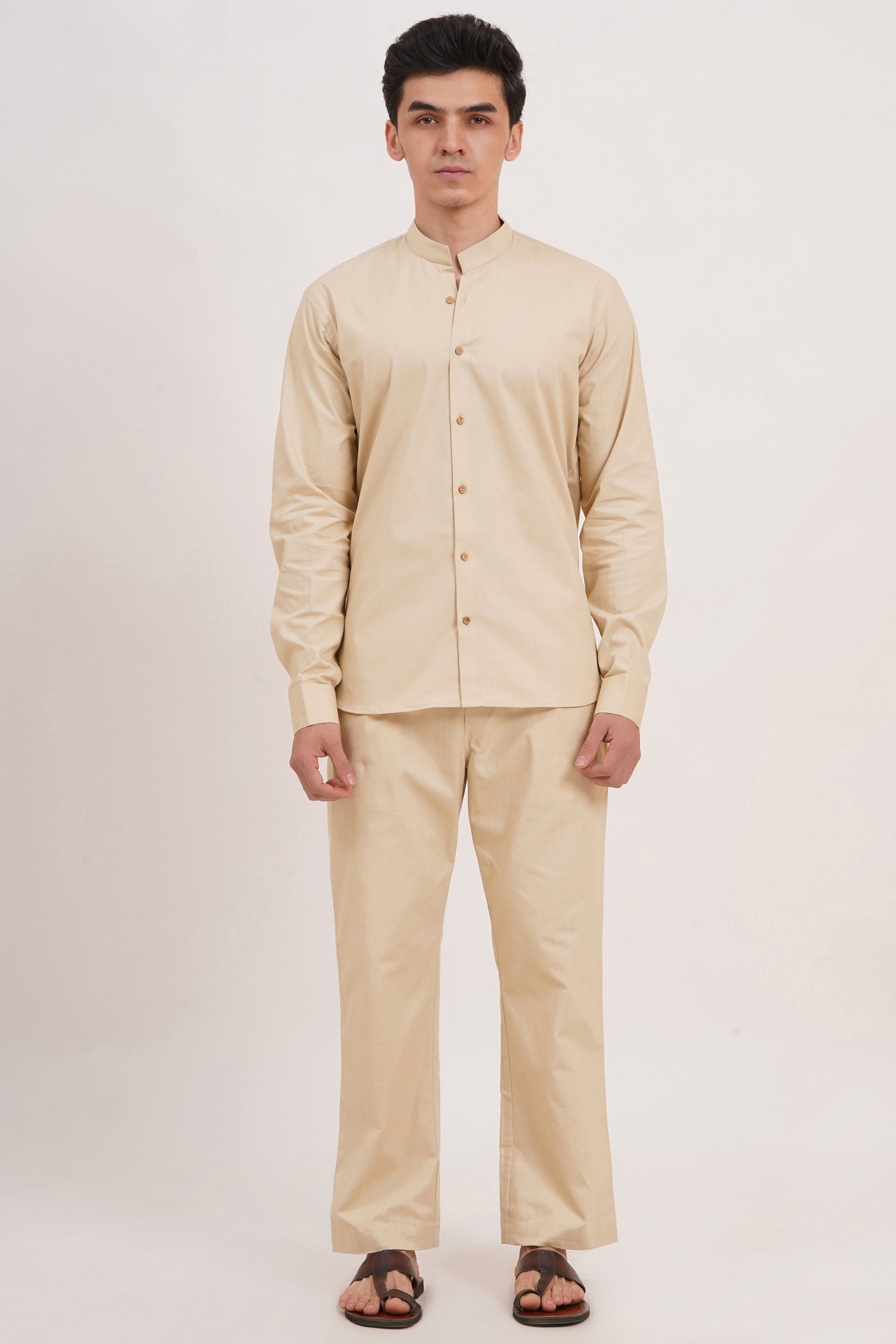 Men’s Beige Co-ords set Modern Comfort Meets Timeless Elegance - Adam Spirit