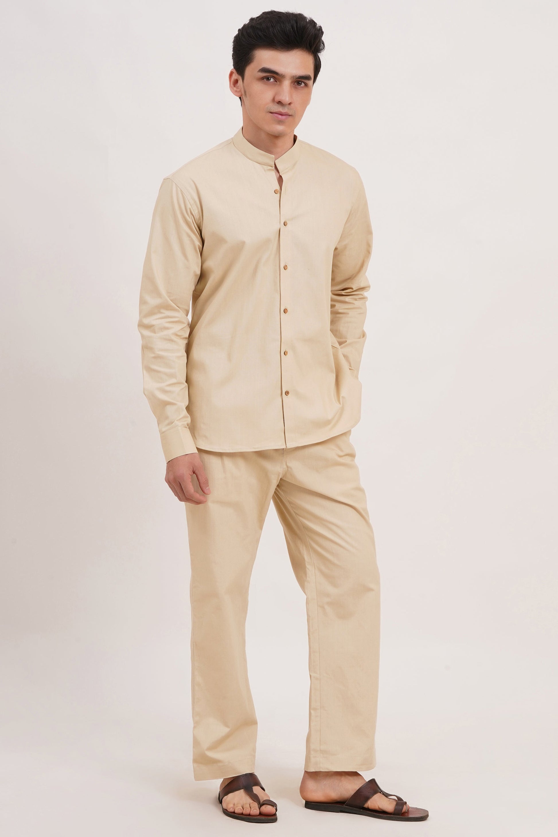 Men’s Beige Co-ords set Modern Comfort Meets Timeless Elegance - Adam Spirit
