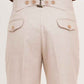 Blush Beige Double Button Gurkha Pant With Side Adjuster by Adam Spirit - Adam Spirit