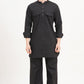 Men’s Black Kurta Set Timeless Elegance in a Luxe Linen Blend - Adam Spirit