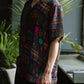 Abstract Earthy Black Oversize Shirt