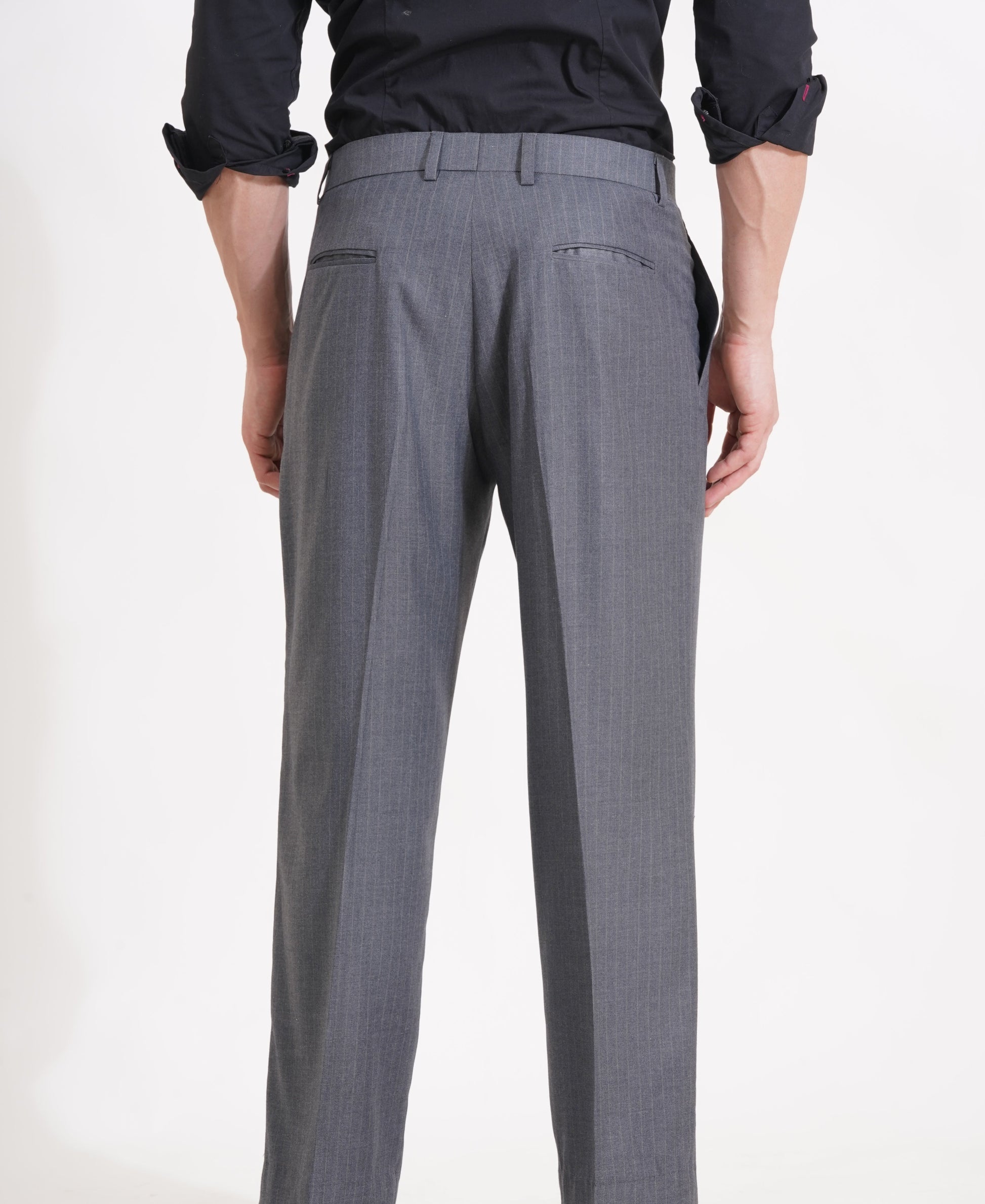 The Charcoal Standard Pleated Trousers for the Modern Gentleman - Adam Spirit