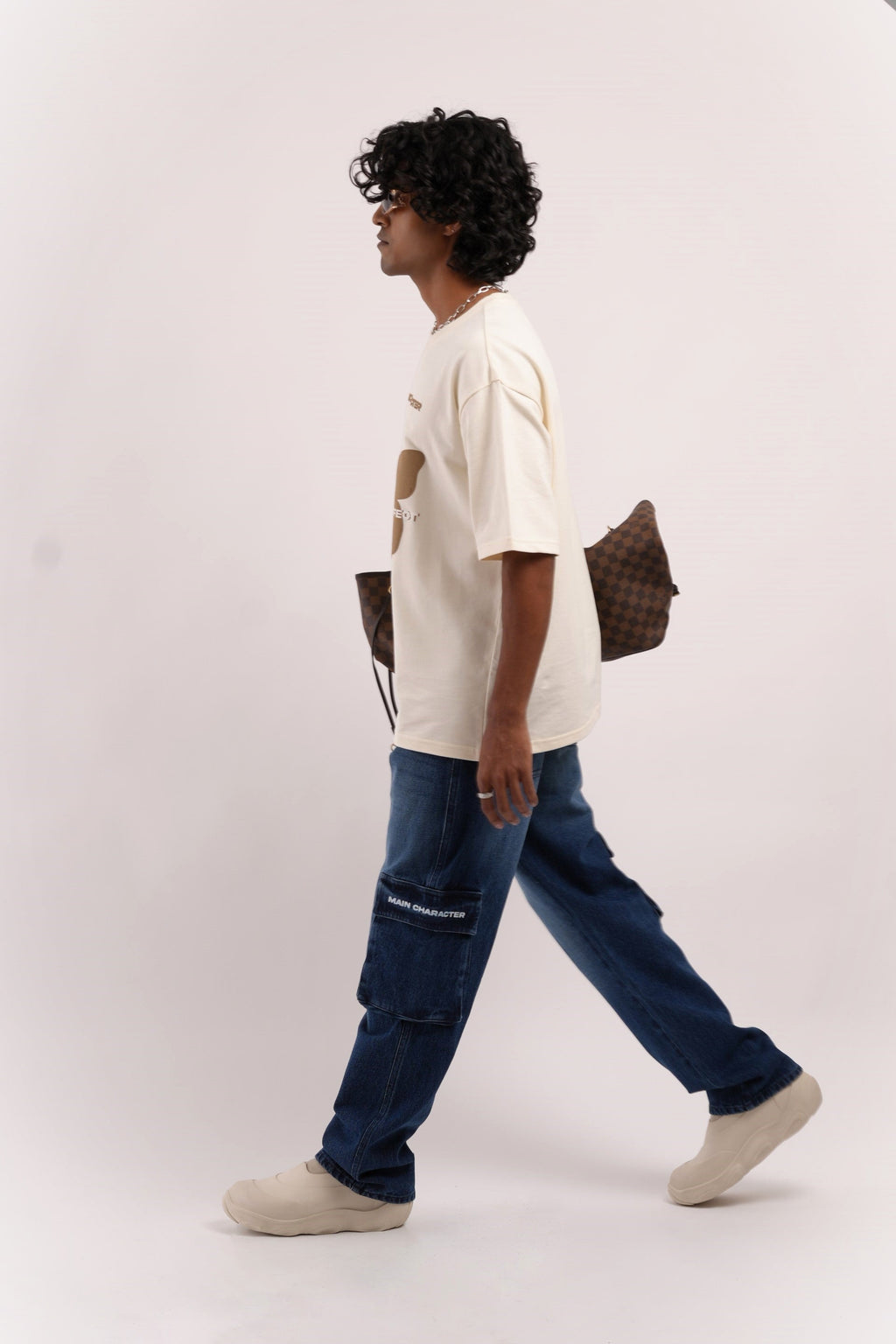 Unisex Six Pocket Ink Blue Denim Main Character