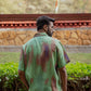 Abstract Ombre Olive Green Oversize Shirt