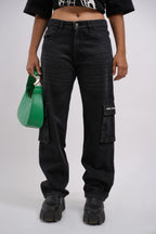 Unisex Six Pocket Muted Black Denim Main Character