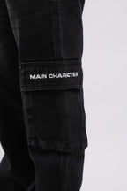 Unisex Six Pocket Muted Black Denim Main Character