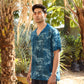 Beach Tiger - Silk - Hawaiin Collar OS Shirt For Men