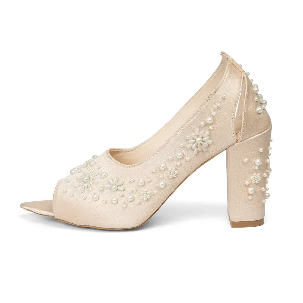 The Moonpetal Grace Hand Embellished Luxury Heel Rettrose
