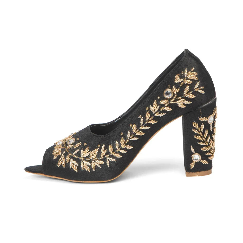 The Golden Vine Hand Embellished Luxury Heel Rettrose