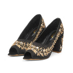 The Golden Vine Hand Embellished Luxury Heel Rettrose