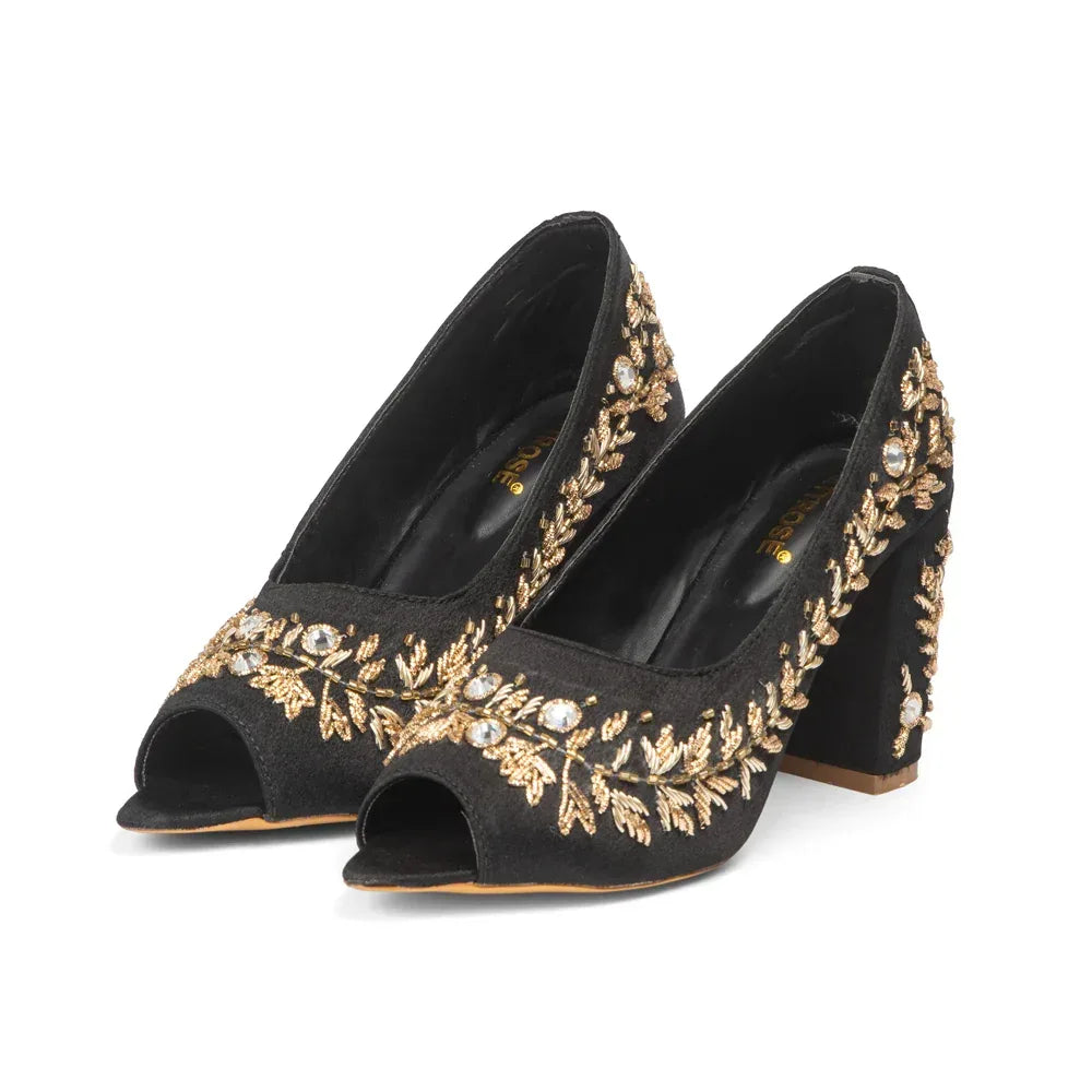 The Golden Vine Hand Embellished Luxury Heel Rettrose