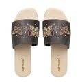 The Starlit Butterfly Grey Embellished Flats Rettrose