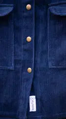 Corduroy Oversized Shacket Rich Electric Blue Stylstpls