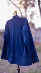 Corduroy Oversized Shacket Rich Electric Blue Stylstpls