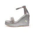 The Delilah Hand Embellished Luxury Wedge Shoe Rettrose