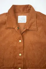 Men's Corduroy Oversized Rust Orange Shacket Stylstpls