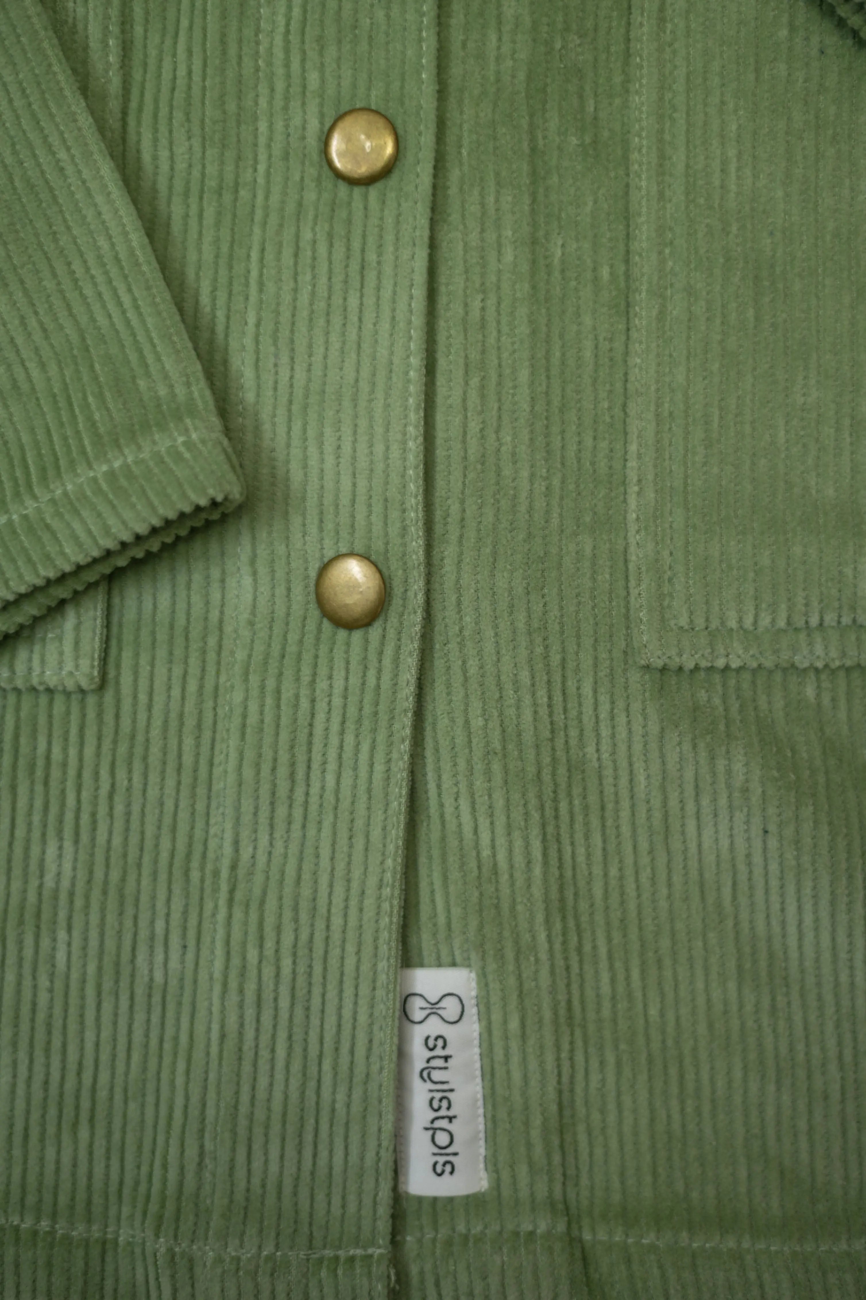 Men's Corduroy Oversized Mint Green Shacket Stylstpls