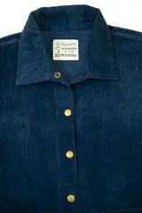 Corduroy Oversized Shacket Rich Electric Blue Stylstpls