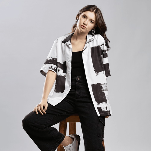 Artist Brush Strokes Resort Collar Shirt