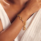 Rani Link Chain Bracelet- American Diamond