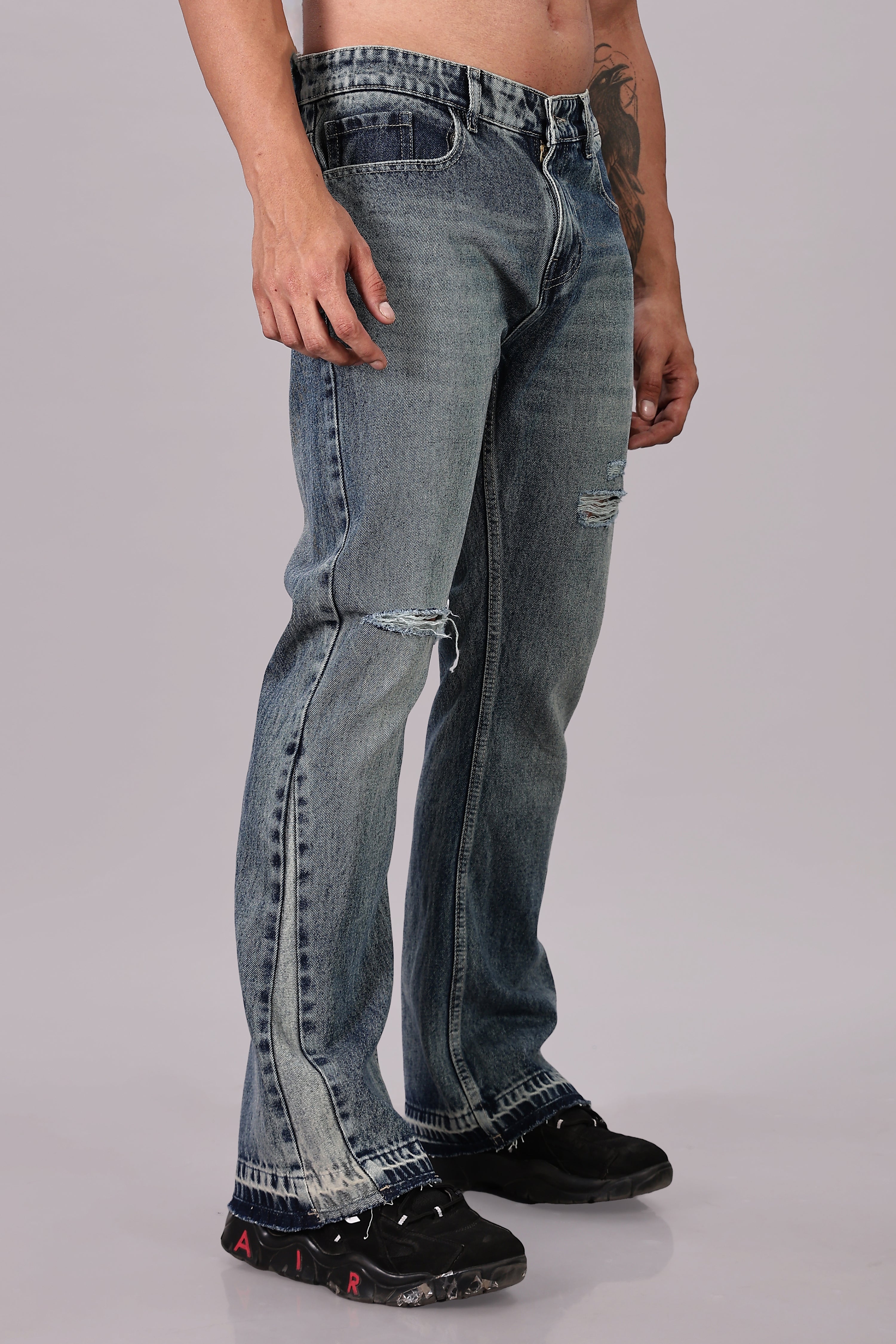 Men's Blue Flared Jeans