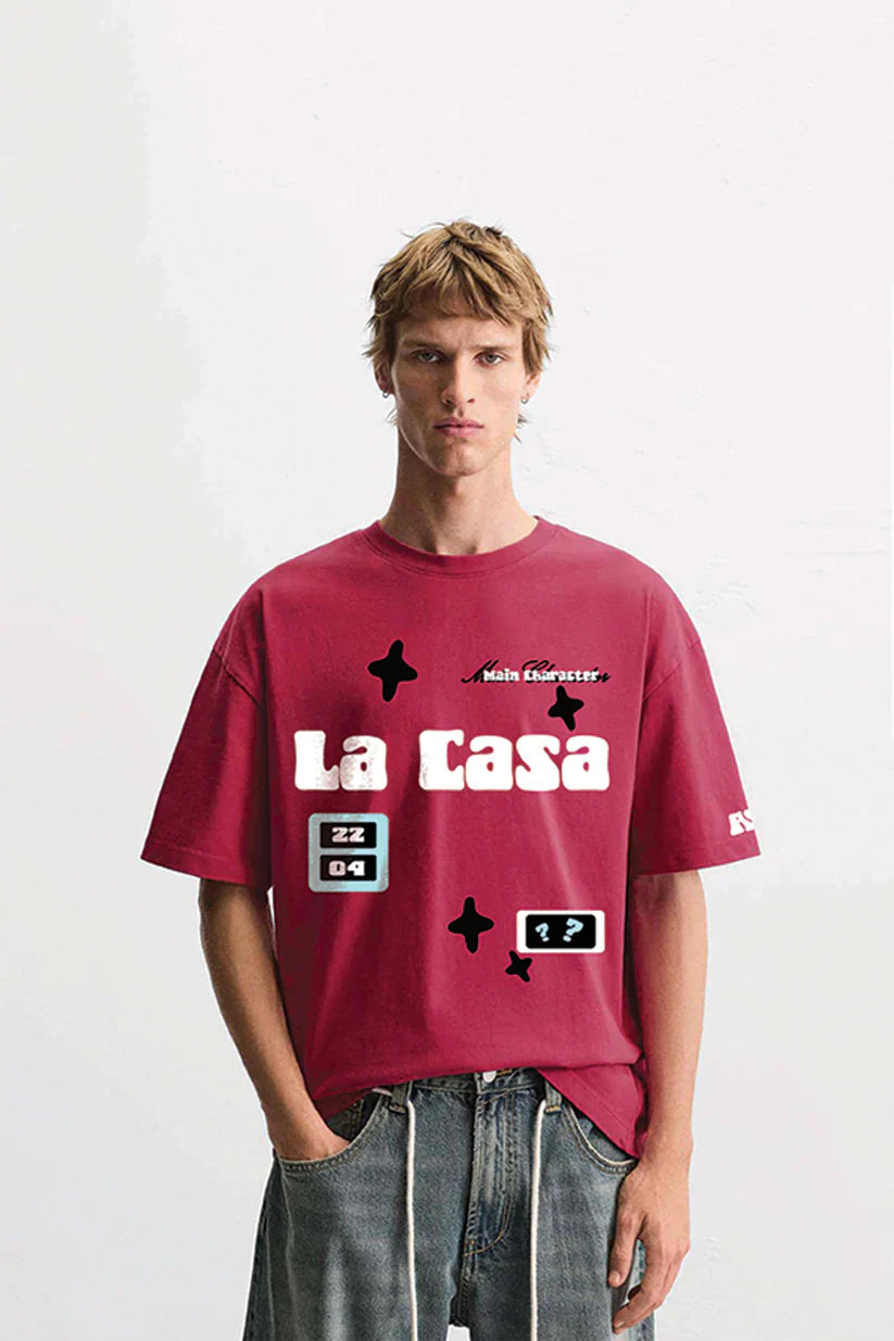 LaCasa Money Heist Oversized Pink T-Shirt Main Character