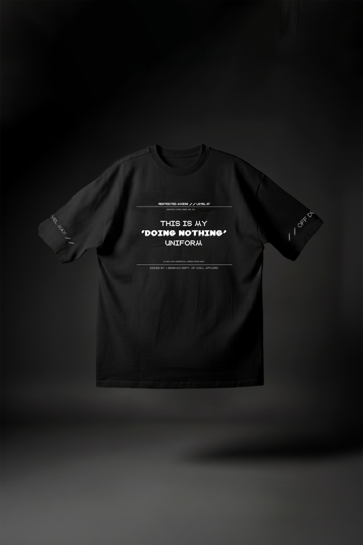 Doing Nothing Black T-Shirt