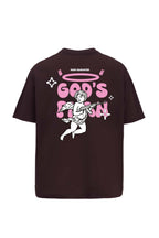 God's Plan Printed Oversized Brown T-Shirt Main Character