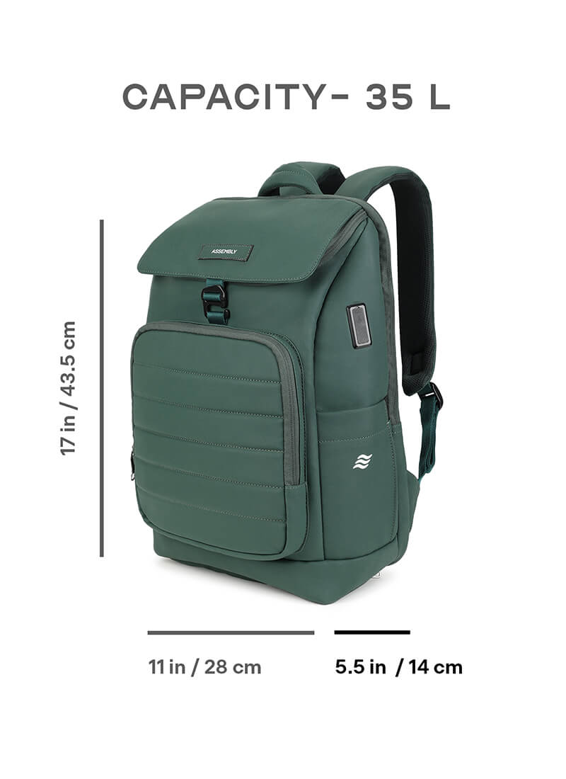 Stark Backpack | Green |  Everyday Laptop Backpack