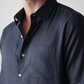 100% Linen Soft Touch Navy Blue Shirt
