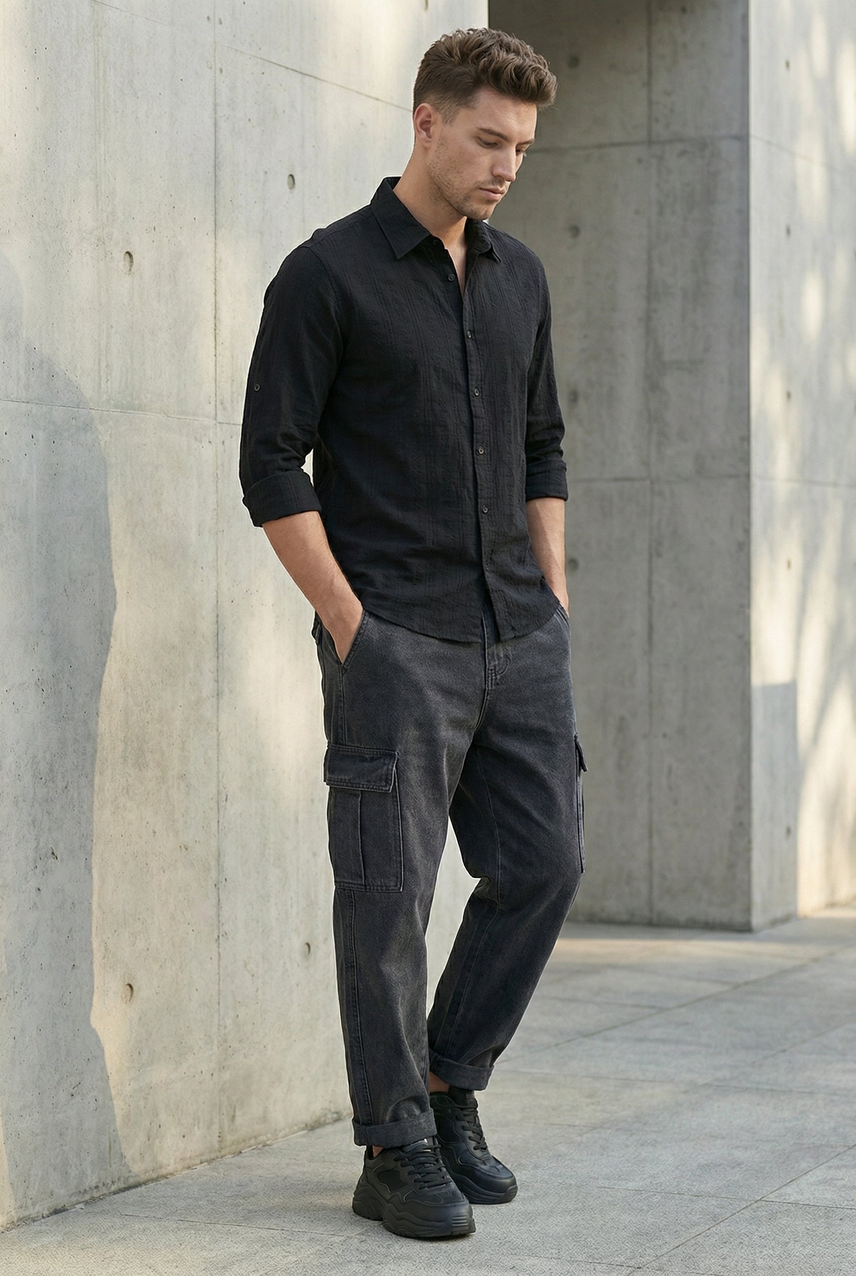 Midnight Self-Textured Shirt