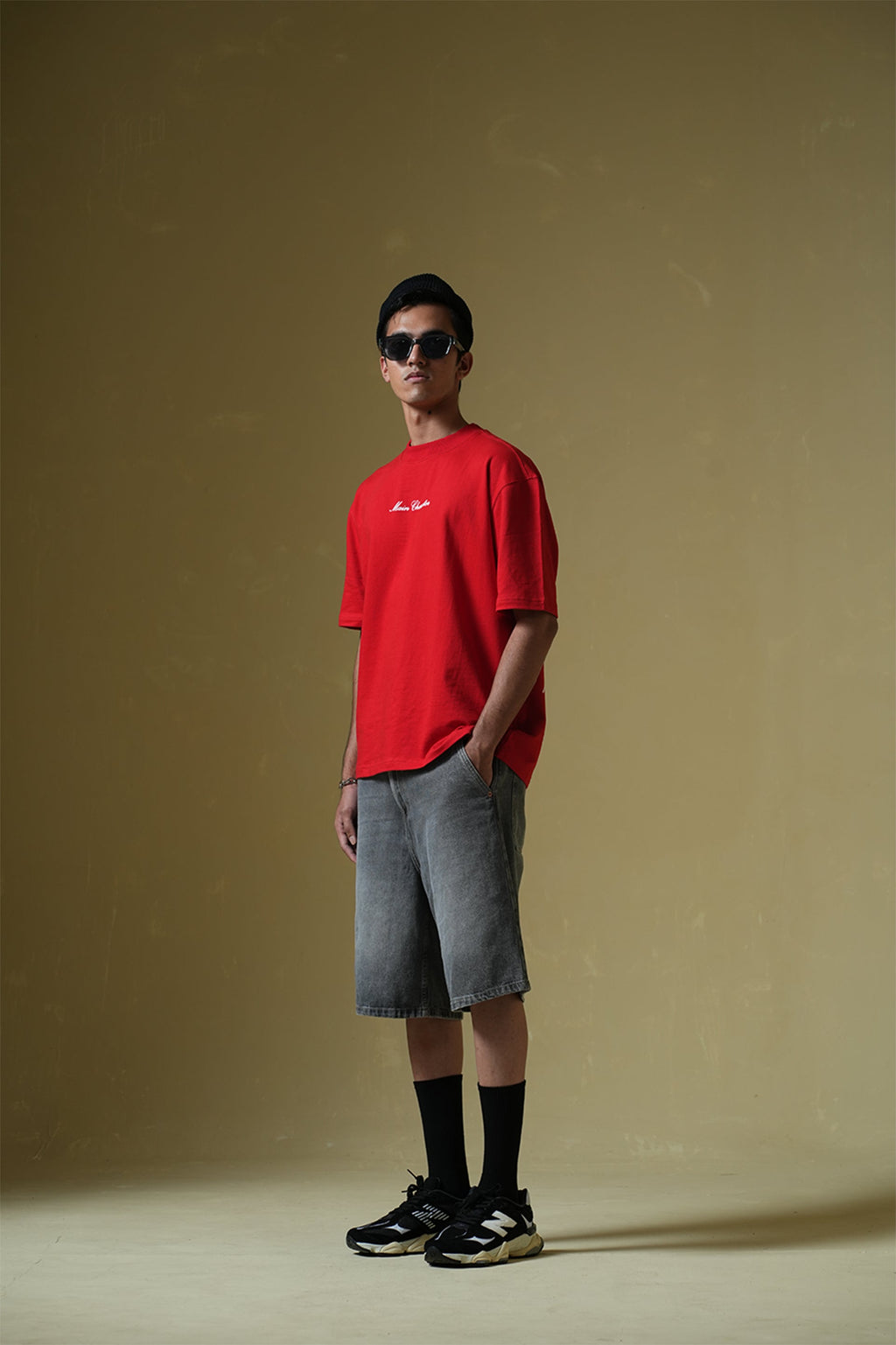 God's Fav Child Printed Oversized Red T-Shirt Main Character